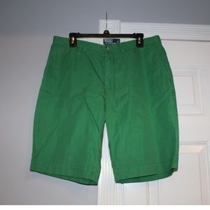 Green polo shorts